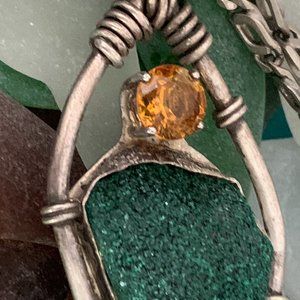 Silver Druzy Pendant